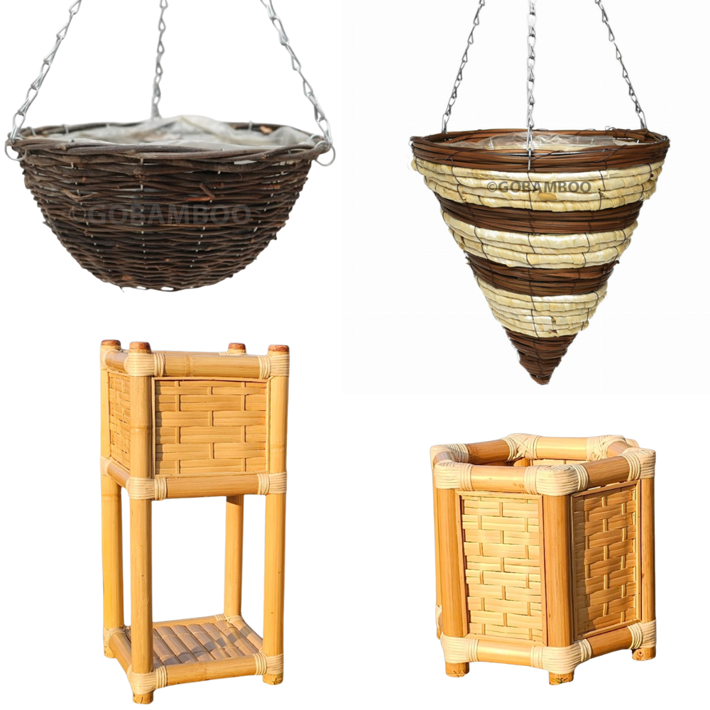 Bambusové kvetináče, Závesné kvetináče