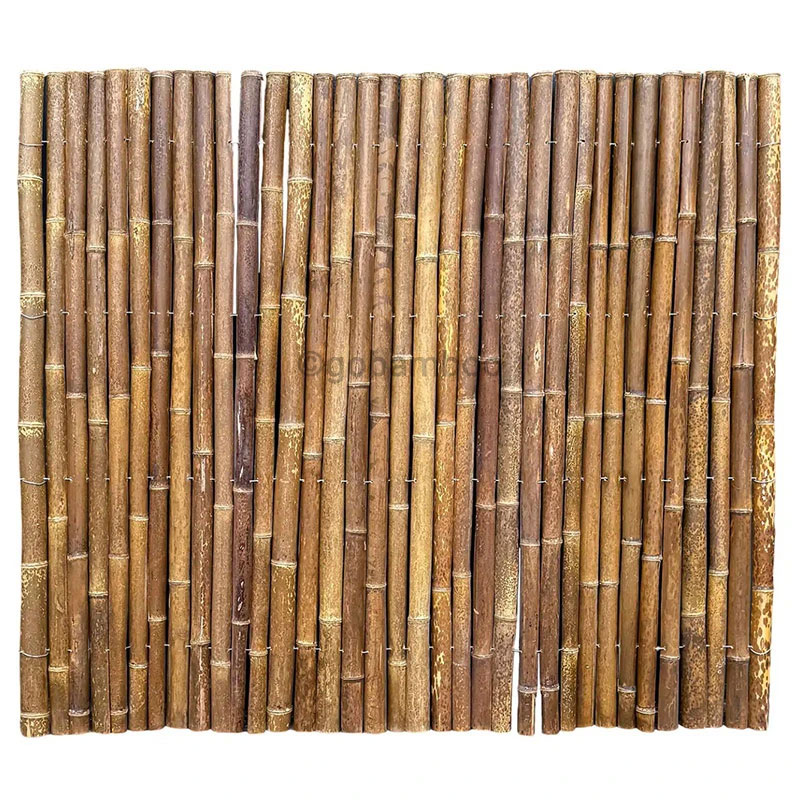 Tmavohnedá polkruhová bambusová rolka Boryana