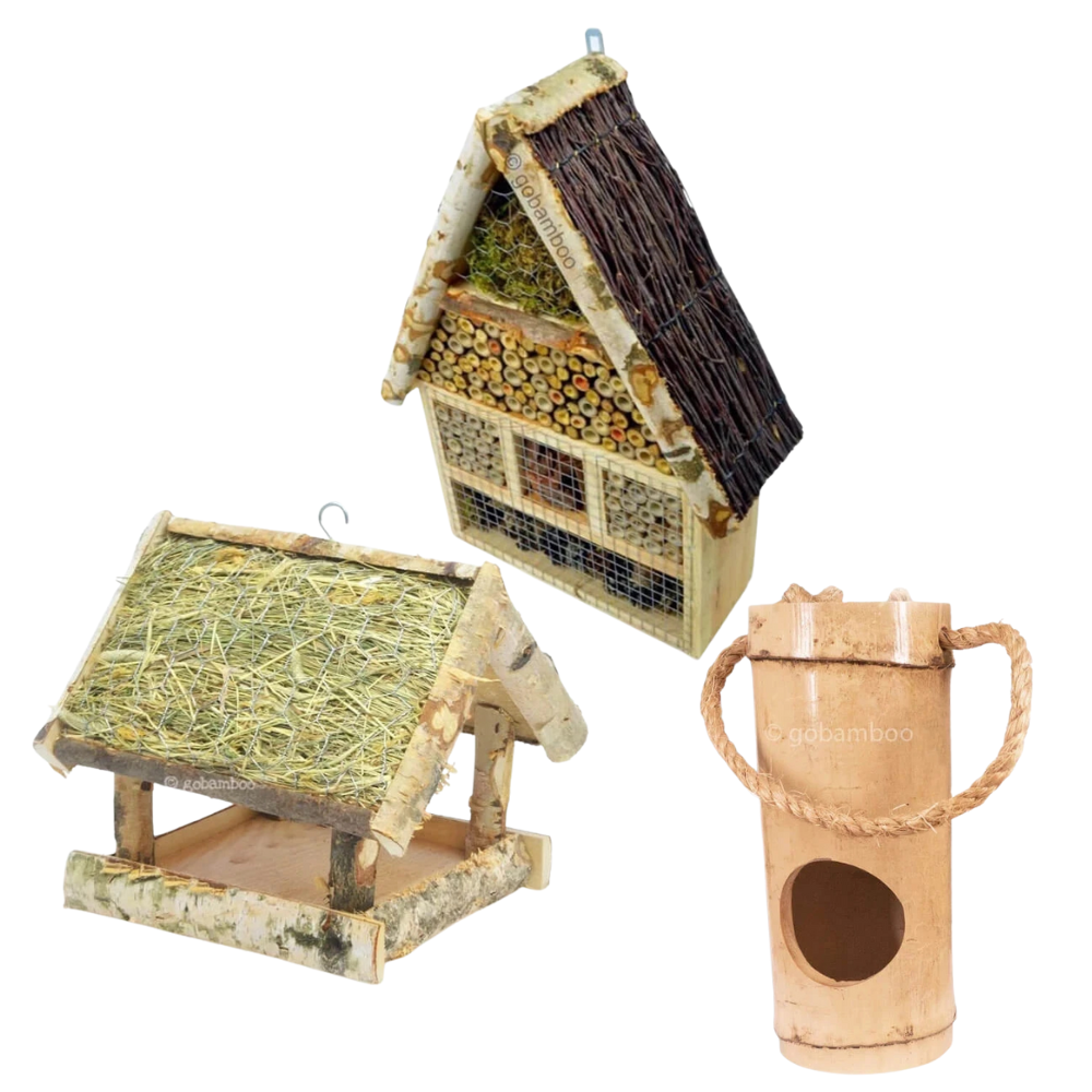 Vtáčie kŕmidlá a hotely pre hmyz